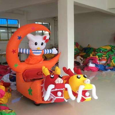 充氣電瓶車 氣模車 彩燈氣模玩具車 兒童廣場游樂車價(jià)格